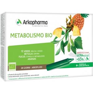 ARKOFARM Srl Arkofluidi Metabolismo Bio 20 Fiale - Integratore Alimentare per il Metabolismo
