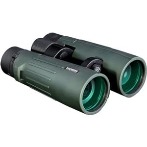 KONUS | KONUSREX 10x50 Binocolo Verde a Ponte Aperto con Ottiche a Trattamento Silver, Super Leggero, con Zoom 10x50