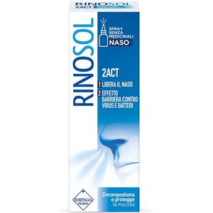 COSWELL Rinosol 2ACT Spray Nasale 15ml - Decongestionante e Protettivo per la Mucosa Nasale