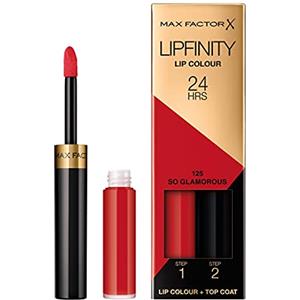 Max Factor - Lipfinity Lip Colour - Rossetto Lunga Durata e Gloss Idratante con Applicazione Bifase - Nuance 125 So Glamorous