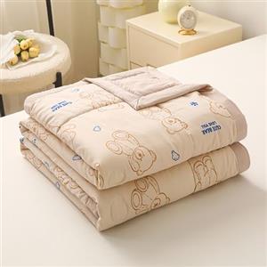 DOTBUY-SHOP Trapuntino Copriletto Estivo Primaverile, Stampe Carine Trapunta Leggera, Cotone di Soia Copriletto Trapuntato per Letto Singolo, Letto Matrimoniale (Orso,120x150cm)