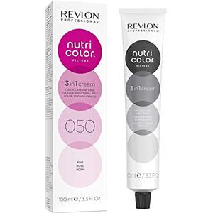 Revlon Professional Nutri Color Filters, Maschera per Capelli Colorante 3 in 1, Colore, Trattamento e Luminosità Intensi (100ml), 050 Rosa