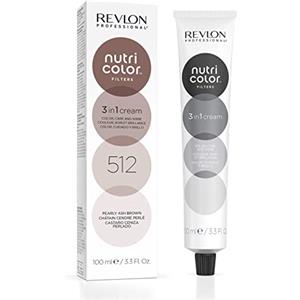 Revlon Professional Nutri Color Filters, Maschera Colorante per Capelli 3 in 1, Colore;Trattamento e Luminosità Intensi, Pearly Ash Brown 512, 100 ml