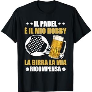 Divertente Giocatori Padel Regali Padelista Giocatori Padel Tennis Divertente Padel & Birra Maglietta