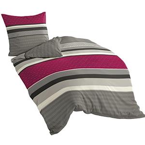 Bierbaum, Set Biancheria da Letto di Flanella, Multicolore (Mehrfarbig), 155 x 220 cm