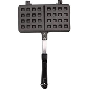 Topyond Piastra per Waffle, Ferro per Cialde Con Rivestimento Antiaderente, Waffle Manuale, Stampo per Cialde in Alluminio per Fornello Con Rivestimento Interno Antiaderente E Maniglia Macchina Waffle