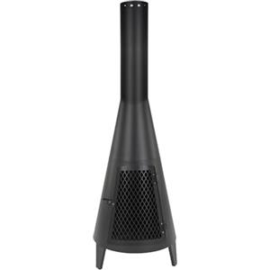 MaxxGarden Braciere Atlanta Ø40×119 cm - Caminetto da giardino - Caminetto da esterno - Stufa a legna da giardino - Nero