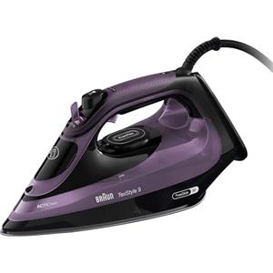 Braun Texstyle9 SI9661VI Ferro da stiro a vapore con 5 Anni di Assistenza, Colpo vapore 250g, Modalità ECOMODE Risparmio energetico, Piastra Freeglide 3D Superceramic, Serbatoio 330ml, viola