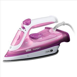 Braun FreeStyle3 FI3124PU Ferro da Stiro con 5 Anni di Assistenza, MODALITA' ECOMODE Risparmio Energetico, Tecnologia FreeGlide 3D, vapore 170g/min, AutoSpegnimento, Serbatoio acqua 270ml, 2700W,Viola