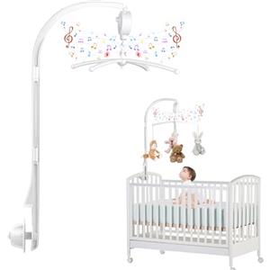 Tunejoy Supporto Giostrina Lettino Regolabile Culla Braccio Mobile con Carillon Meccanico Giostrina per Culla Neonato e Bambini