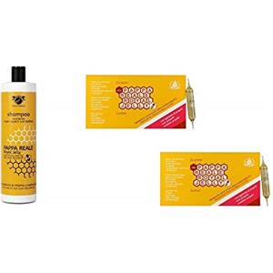 Bellezza Femminile KIT ANTICADUTA E ANTIFORFORA Trattamento alla Pappa Reale Shampoo Royal Jelly 1000ml + Lozione (24 Fiale da 10ml) - ROYAL JELLY
