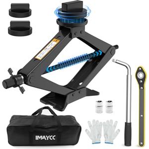 IMAYCC Cric Per Auto Universale 2.5T/2500kg, Cric Auto Per Mercedes Benz Serie Con Tampone In Gomma,Cric Portatile Auto Con Chiave Per Dadi Ruota, Kit Emergenza Auto Per Auto Mercedes-Benz SUV MPV