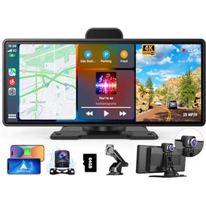 Imagebon Autoradio Portatile Apple CarPlay per Auto, Stereo Auto 9.3