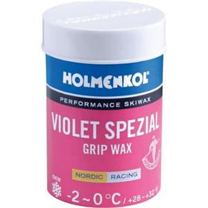 Holmenkol Unisex - Adulto Grip Speciale Cera da sci, Viola, 45 grammi