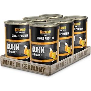 Belcando Single Protein lattina [6x400g Pollo] | Cibo umido puro per cani | Alimento umido monoproteico