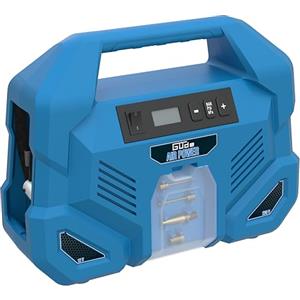 Güde Compressore Airpower Dual Drive 12/230 V/5 pezzi (150 W, max. 8 bar, 20 l/min eff. Contenuto della confezione: senza olio e manutenzione, connettore da 12 Volt e 230 Volt, display LCD, tubo