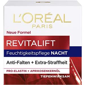 L'Oreal Paris L'Oréal Paris Idratante notte per le donne: garantisce una pelle più tonica e ammorbidisce le rughe e rafforza la barriera protettiva della pelle durante la notte con olio di semi di albicocca,