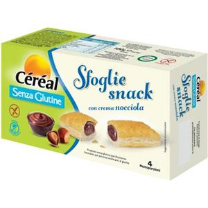 Céréal Senza Glutine Sfoglie Snack con Crema Nocciola - 4 Monoporzioni