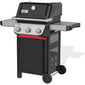 Weber Spirit E-310 Barbecue a Gas, 3 bruciatori, 51 x 46 cm Superficie di Cottura, griglia di Mantenimento, termometro Integrato, 2 Ruote - Nero/Argento (1500864)