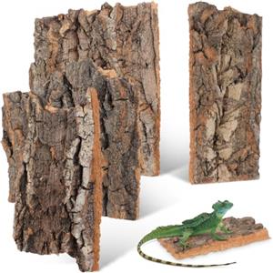 DOITOOL 4 sfondi in Corteccia di Sughero, Corteccia di Sughero Naturale per Rettili, Rettili, Arrampicata, Parete, Terrario Piattaforma Decorazione