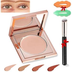 Generico Colored Clay Cc Undereye Corrector,Color Corrector For Dark Circles With Brush, Conceal & Brighten Dark Circles,Under Eye Hydrating Concealer For Women (LIGHT-MEDIUM PEACH, ONE SIZE)