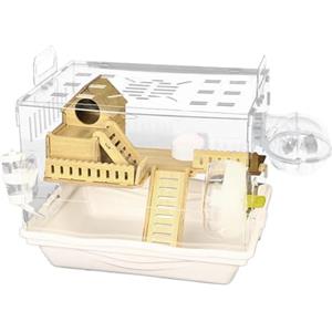 HunicandIU Grande gabbia di criceto, habitat del criceto | Osservazione PET Cage trasparente per piccoli animali,Alloggio per animali domestici per traspirazione facile per amici, amanti