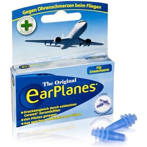 EarPlanes Cirrus EarPlanes - Tappi per le orecchie per compensare la pressione sui viaggi in aereo, aiutano a ridurre la pressione e il dolore alle orecchie durante il volo, in silicone medico, 2 pezzi