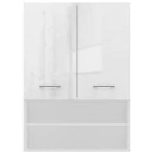 CDF Armadio per lavatrice Pola Mini DK | Colore: bianco lucido | Armadio moderno sopra la lavatrice | ripiano | Ripiani spaziosi | Montaggio facile | Lati lisci senza tappi terminali