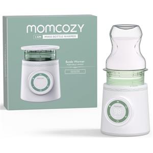 Momcozy Scaldabiberon portatile per bambini, 2 minuti, riscaldamento rapido con 6 livelli di temperatura, ricarica USB e a prova di perdite per Philips Avent/MAM/Comotomo (scaldabiberon in viaggio