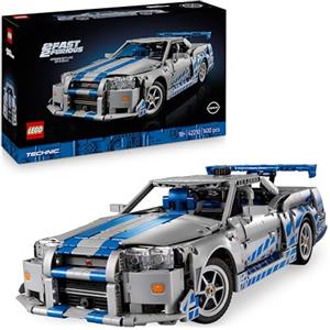 LEGO Technic Auto Nissan Skyline GT-R (R34) 2 Fast 2 Furious - Modellino da Costruire per Adulti con Funzione di Derapata, Sterzo, Sospensioni e un Motore a 6 Cilindri - Regalo da Collezione - 42110