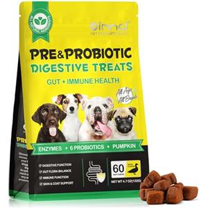 CiAIplw Probiotici per Cani - Masticatori Probiotici per la salute dell'intestino, Prurito Cutaneo, Diarrea - Masticatori per il Supporto Digestivo e il Sollievo Dalle Allergie Dei Cani con Enzimi