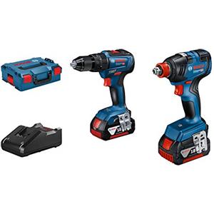 Bosch Professional Set avvitatore a batteria Bosch Professional 18V System GDX 18V-200 & GSB 18V-55 (incl. 2 batterie GBA 18V 4.0Ah + caricabatteria GAL 18V-40, in L-BOXX)