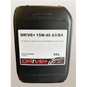 Generico Drive+ Olio Motore 15W-40 A3/B4, Performance API SM/SL/CF/CF-4, 20 Litri