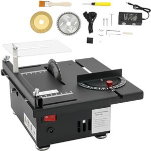 OUBUBY Mini sega circolare da tavolo, sega da tavolo multifunzionale per la lavorazione del legno sega circolare da tavolo di precisione portatile sega circolare elettrica da tavolo per tagliare