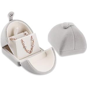 iSuperb Collana con Ciondolo Piccola Scatola Portaoggetti Jewelry Gift Box, Flanella Confezione Regalo Gioielli Scatola Orecchini Scatole per Compleanno Fidanzamento, 6.5x6x5cm