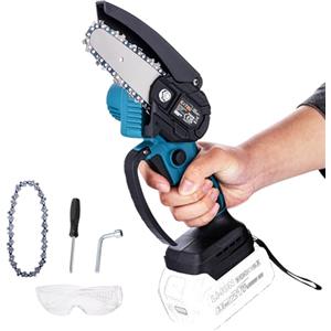 KATSU Tools KATSU FIT-BAT Mini Motosega a Batteria Brushless 21V 4 Pollici senza spazzole con Catena Extra e Pompa Dell'olio Manuale, per Rami di Alberi, Taglio del Legno, senza Batteria