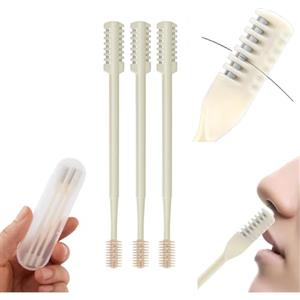 Auiremrti Set Di Tagliapeli Per Il Naso In 3 Pezzi - Coltello Per Peli Del Naso A Doppia Faccia, Efficace Strumento Di Rimozione Dei Peli Del Naso Per Uomini E Donne, Pratico Rasoio Per Il Naso