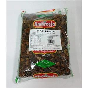 AMBROSIO UVA SULTANINA AMBROSIO BUSTA DA 1 KG TORTE DOLCI UVETTA PANETTONE COLOMBA PASSA