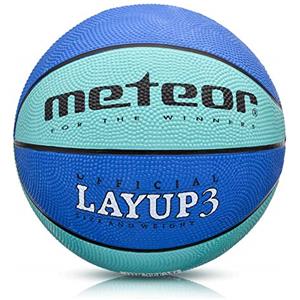 meteor Pallone Basket Palla da Basketball - Dimensione Bambini Giovani Ideale per Allenamento e Divertimento - Gonfiabili Pallacanestro Mini con Superficie Antiscivolo Layup