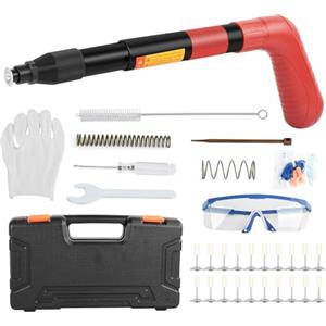 MF artSHOP Pistola Manuale Sparachiodi 20 Chiodi Rotondi Velocità Regolabile Chiodatrice ad Aria Compressa Mini Pistola Sparachiodi in Acciaio per Cemento Armato, Calcestruzzo, Legno, Alluminio