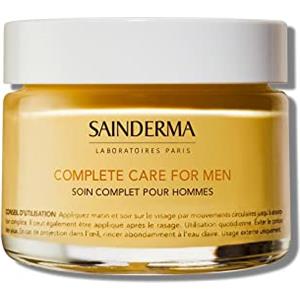 SAINDERMA LABORATOIRES PARIS CREMA VISO UOMO BIO | Trattamento Rivitalizzante 3 in 1 | Idratante, Anti Età e Dopobarba | Effetto Rimpolpante + Azione Antirughe | Made In France (50ml)