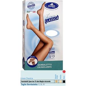 DESA PHARMA Gambaletto Open Toe 70 Denari Maglia Microrete Colore Medio Taglia 4 - Linea Classica