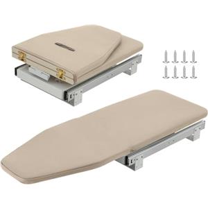 VELPAX Asse da Stiro Allungabile a 180 °, Tavola da Stiro Pieghevole Estraibile per Armadio Nell'armadio, 80x31x14 cm Spinta e Rotazione Asse da Stiro