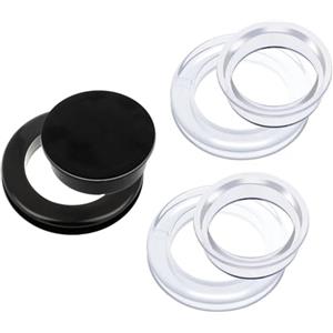 Aiyorse Set di 3 anelli e tappi in silicone per ombrellone, 5 cm, set di anelli e tappi per ombrellone, dimensioni standard, tappi e tappi per ombrellone, per esterni, patio, giardino, tavolo da spiaggia (2