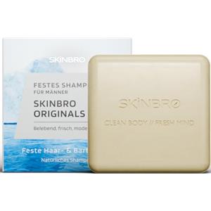SKINBRO® Shampoo solido da uomo - Premium Shampoo Bar per uomo - Sportivo e fresco - Made in Germany - Sapone da doccia vegano e sostenibile per uomini senza siliconi - cura della doccia per capelli