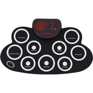 Generic Set di Batteria Elettronica, Set di Batteria per Esercitazioni Avvolgibile, Supporto per Giochi Online, Educazione Precoce a Casa per Bambini (Arrotolare il tamburo)