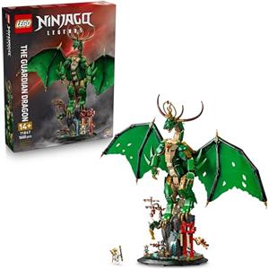 LEGO Ninjago Drago-Guardiano - Giocattolo da Costruire di Action Figure Snodabile con Minifigure del Maestro Wu ed Espositore Effetto Roccia - Regalo per Bambini 14+ Anni Fan di Monstrosity - 71847