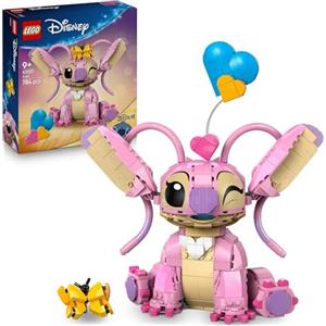 LEGO | Disney Angel - Lilo & Stitch Giocattolo da Costruire - Personaggio in Mattoncini con 3 Palloncini a Cuore e Farfalla - Regalo per Bambine, Bambini da 9 Anni e Adulti Fan della Serie TV - 43257