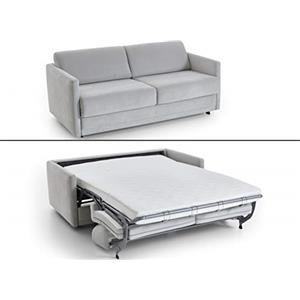 Atlantic Home Collection Divano letto LIMONE, imbottito di alta qualità, grigio chiaro