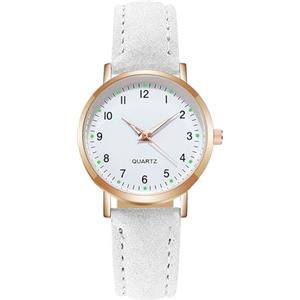 AOOSU Orologio Da Donna, Orologio Al Quarzo Analogico, Orologio Da Polso per Donna Orologio Da Classico Business Casual Cinturino per Oorologio Satinato (Bianco)